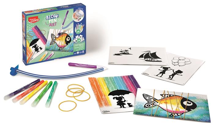 Fújós filctoll készlet, MAPED CREATIV, "Blow pen Art", pop